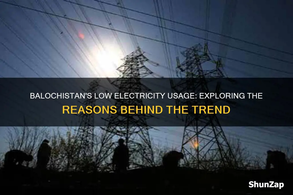 why balochistan uses less electricity
