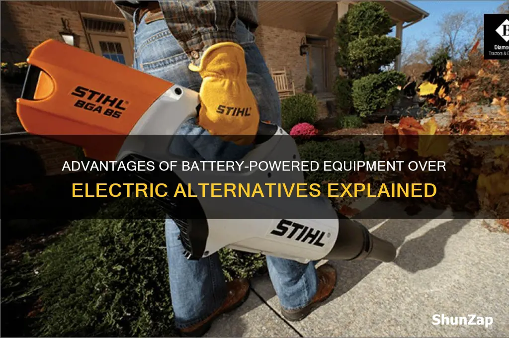 why battery-powered equipment is used rather than electrically powered equipment