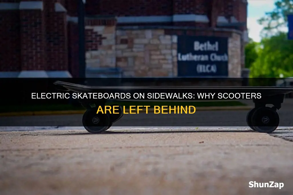 why can electric skateboards use sidewalks but not scooters