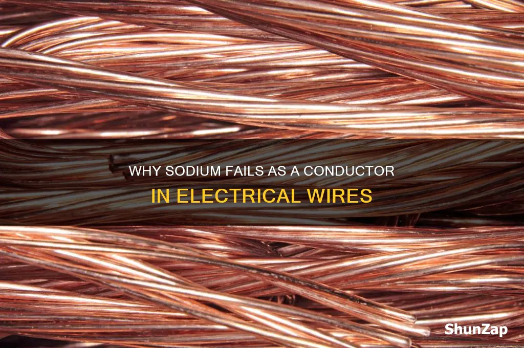 why can sodium not be used in electrical wires
