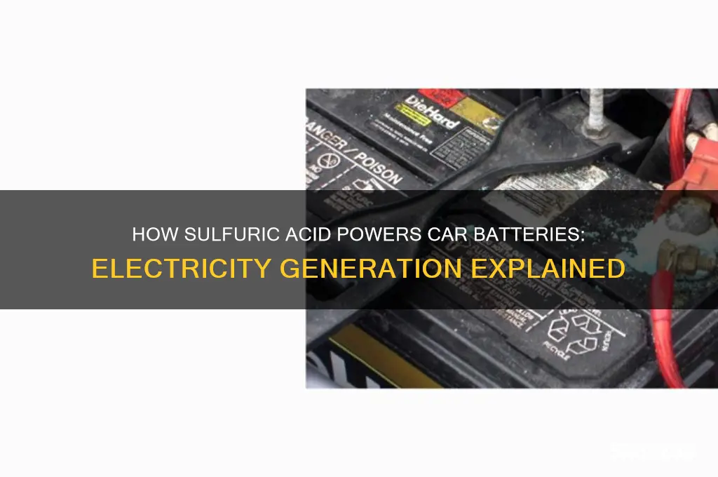 why can sulfuric acid in a car battery generate electricity