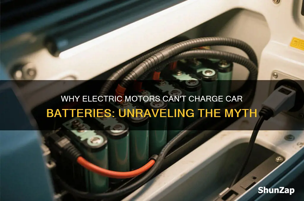 why cant a electric motor charge a car battery