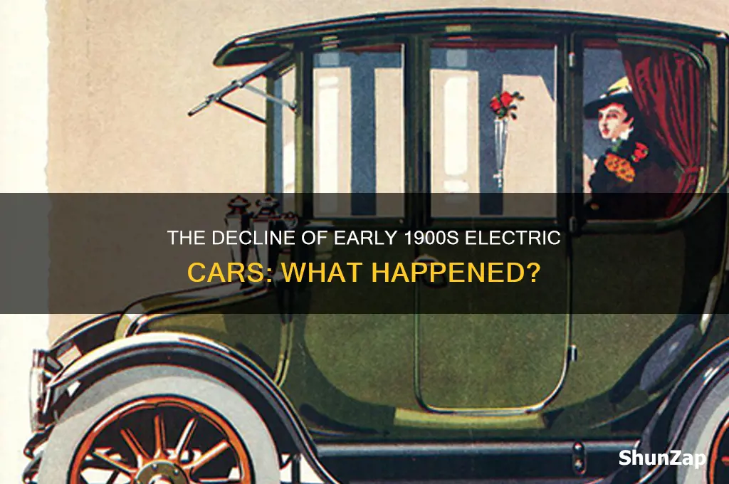 why did early 1900 electric cars dye out