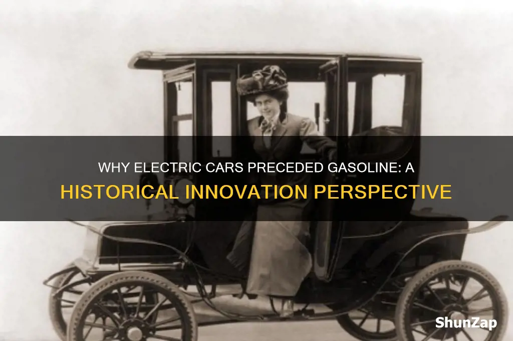 why did electric cars come first