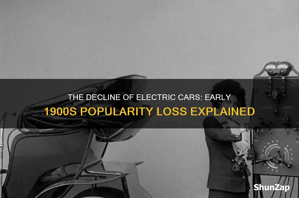 why did electric cars lose popularity in the early 1900s