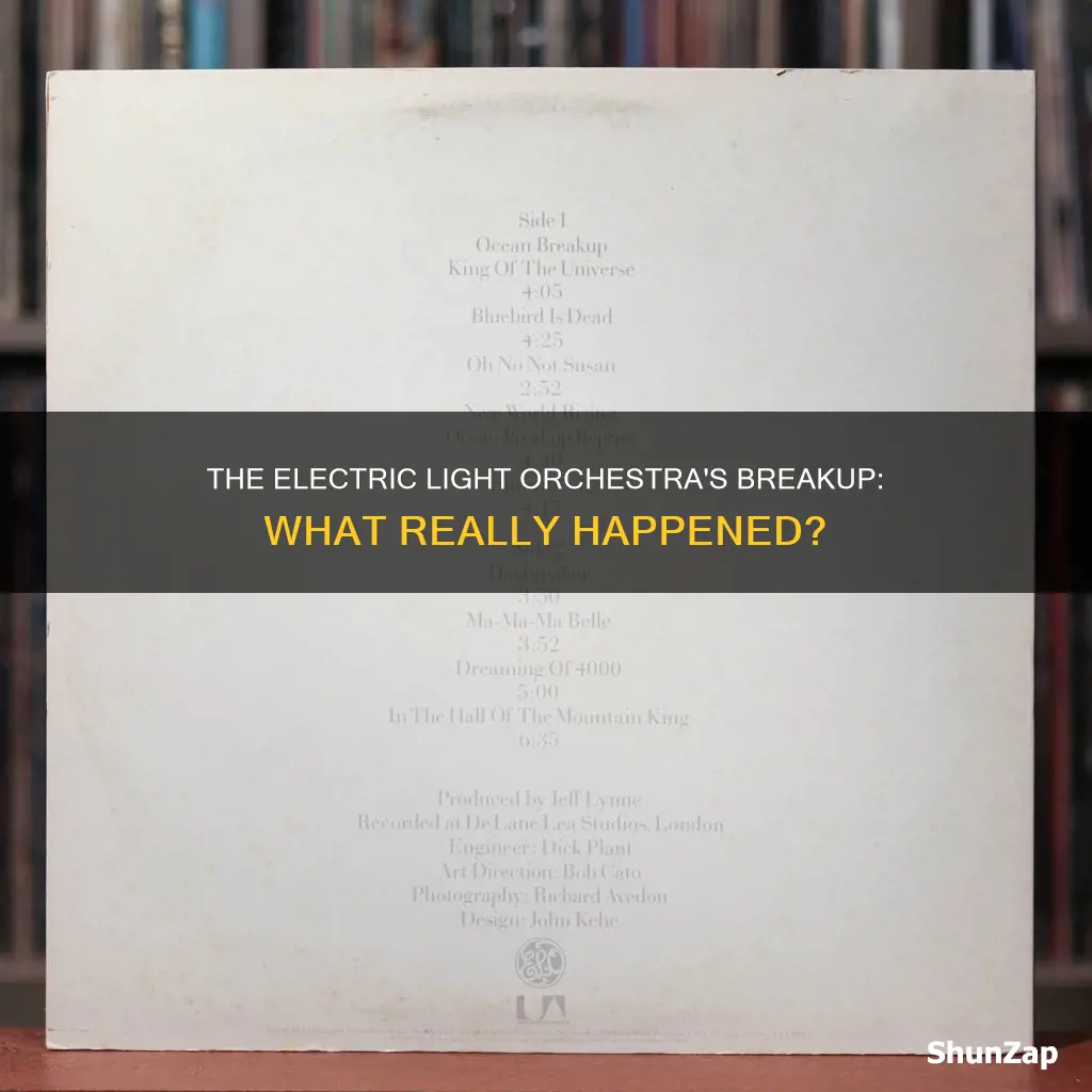 why did electric light orchestra break up