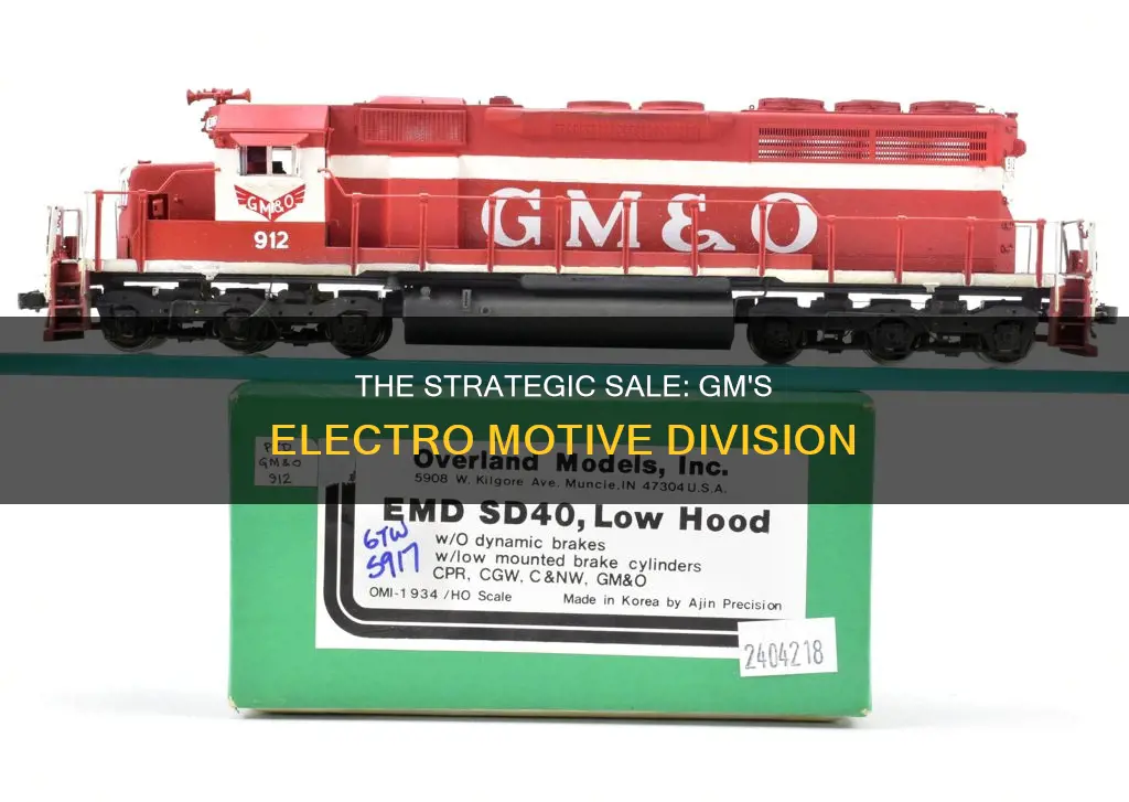 why did gm sell electro motive division
