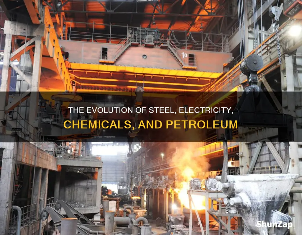 why did steel electricity chemicals and petroleum