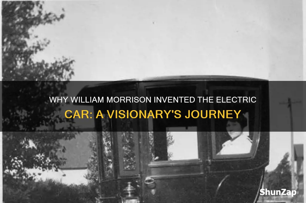 why did william morrison invent the electric car