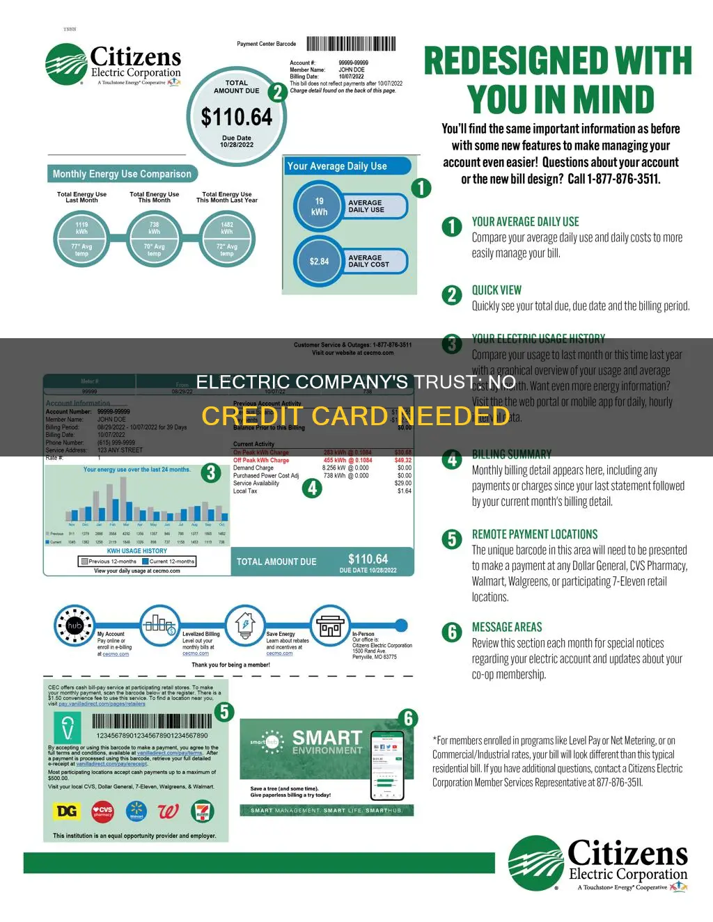 why didnt electric company ask for credit card number