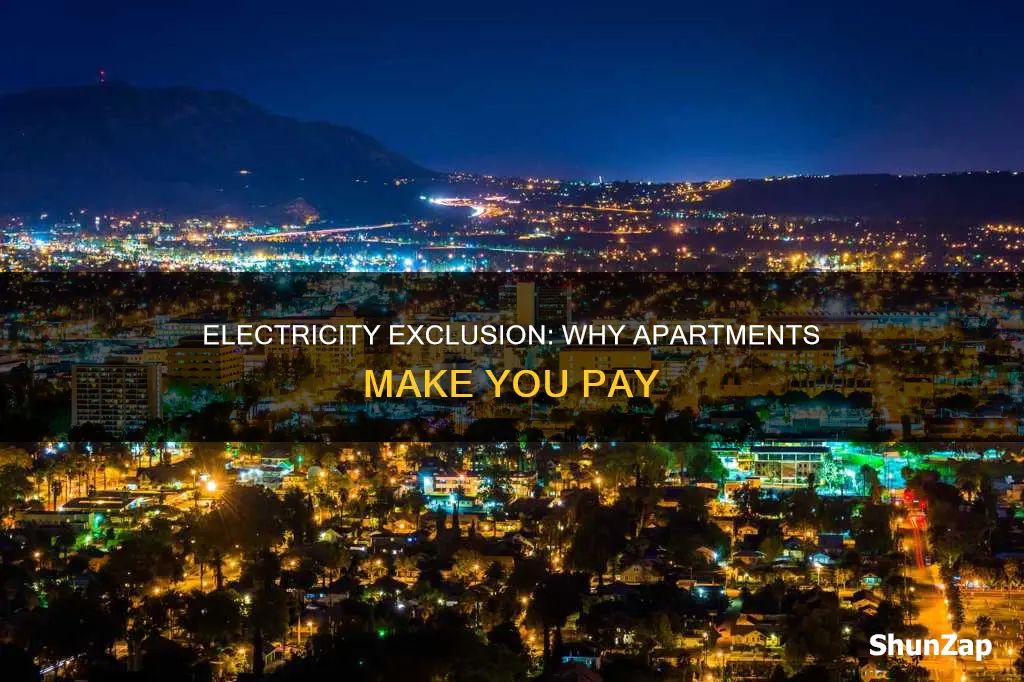 why do apartments fo not provide electricity