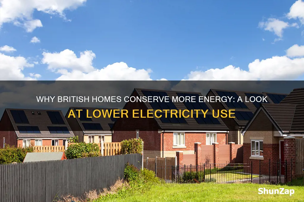 why do british houses use less electricity