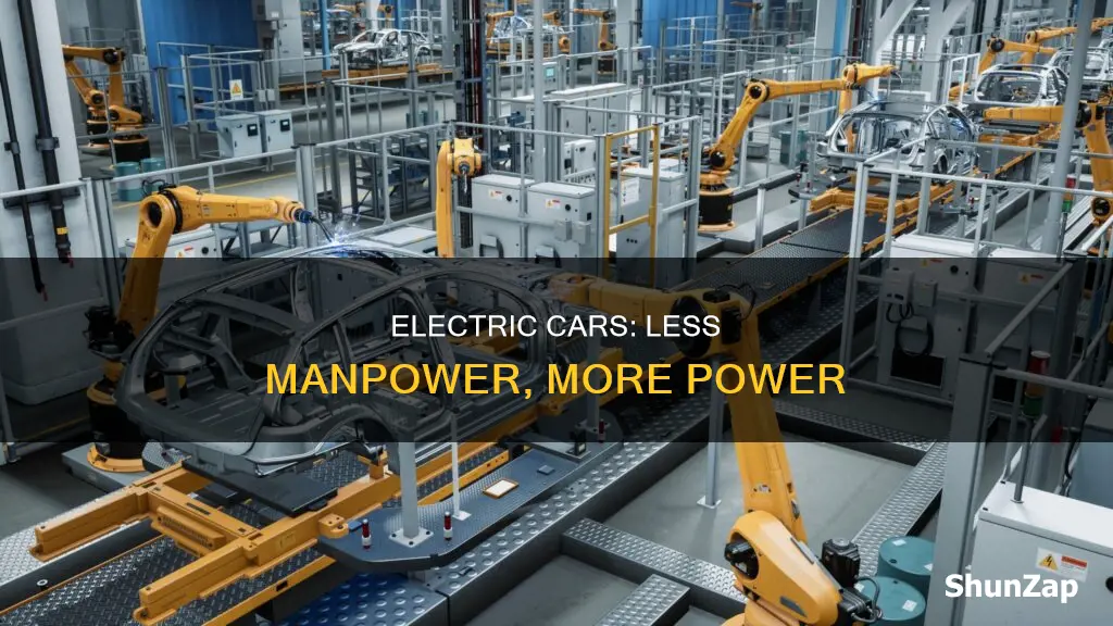 why do electric automobile companies require fewer people