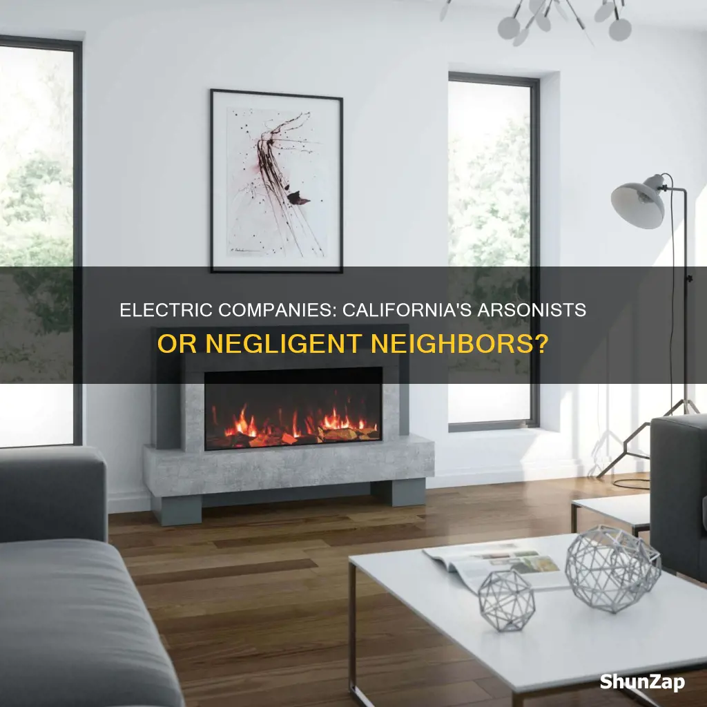 why do electric companies keep starting fires in california