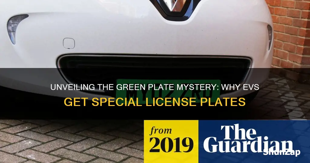 why do electric vehicles have green number plates