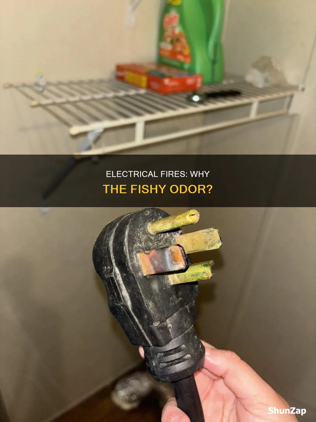 why do electrical fires smell like fish
