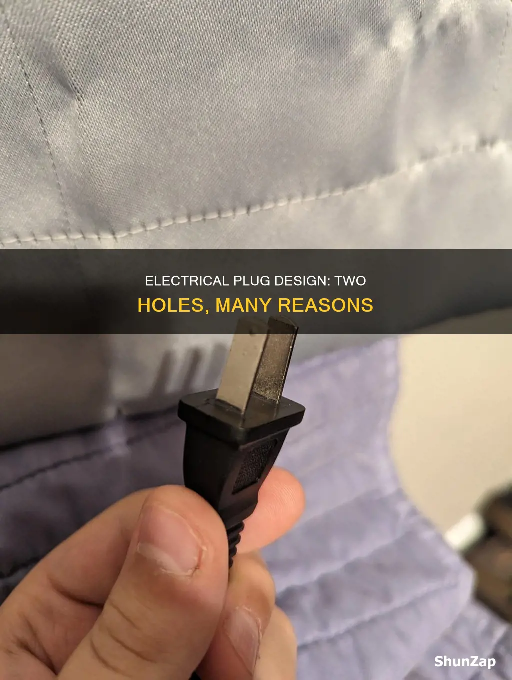 why do electrical plugs have 2 holes