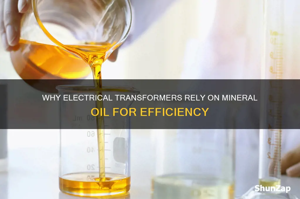 why do electrical transformers use mineral oil