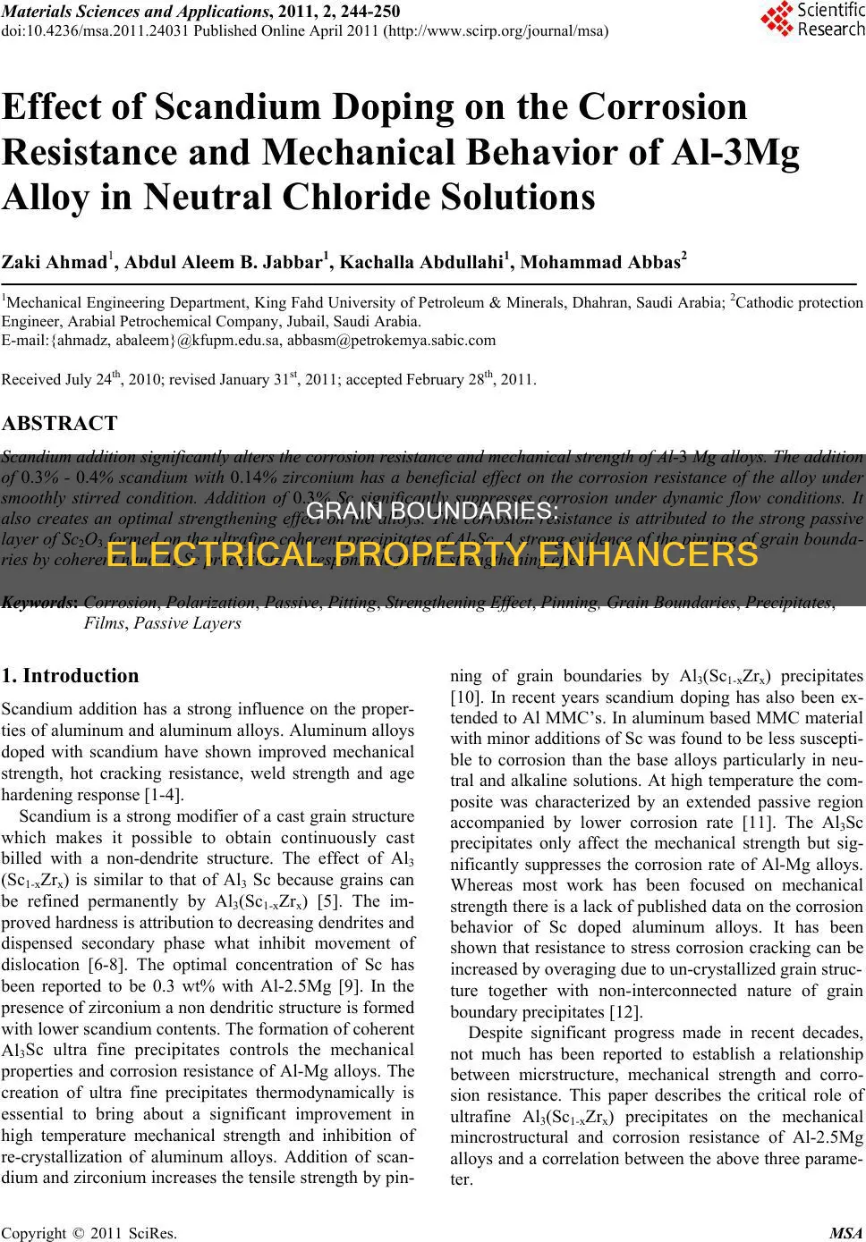 why do grain boundaries improve electrical properties