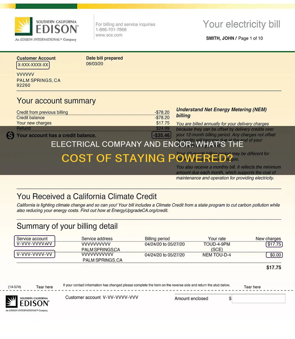 why do i pay to electrical company and encor