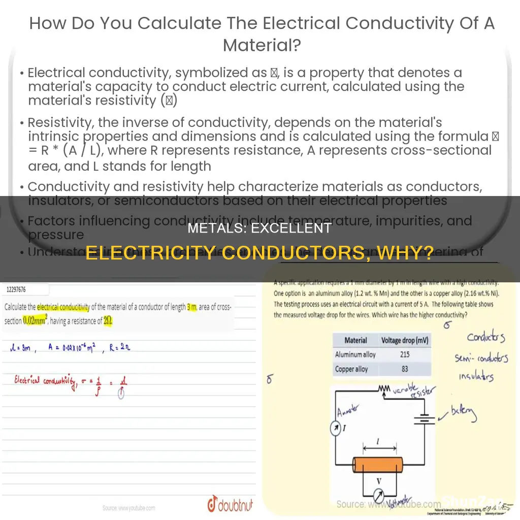 why do metals transmit electricity so well