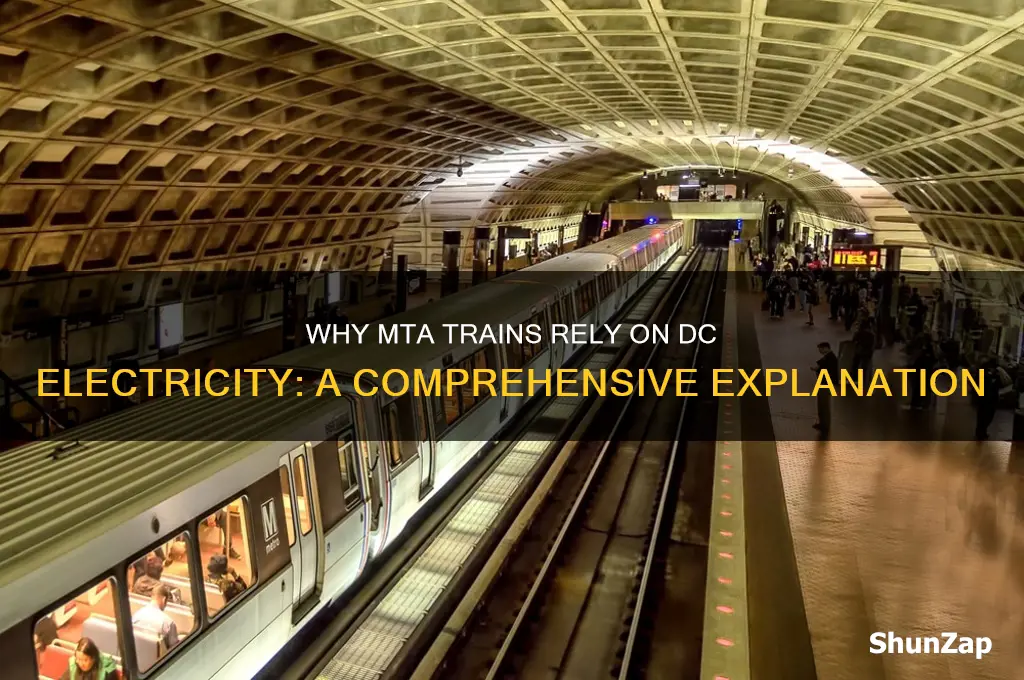 why do mta trains use dc electricity