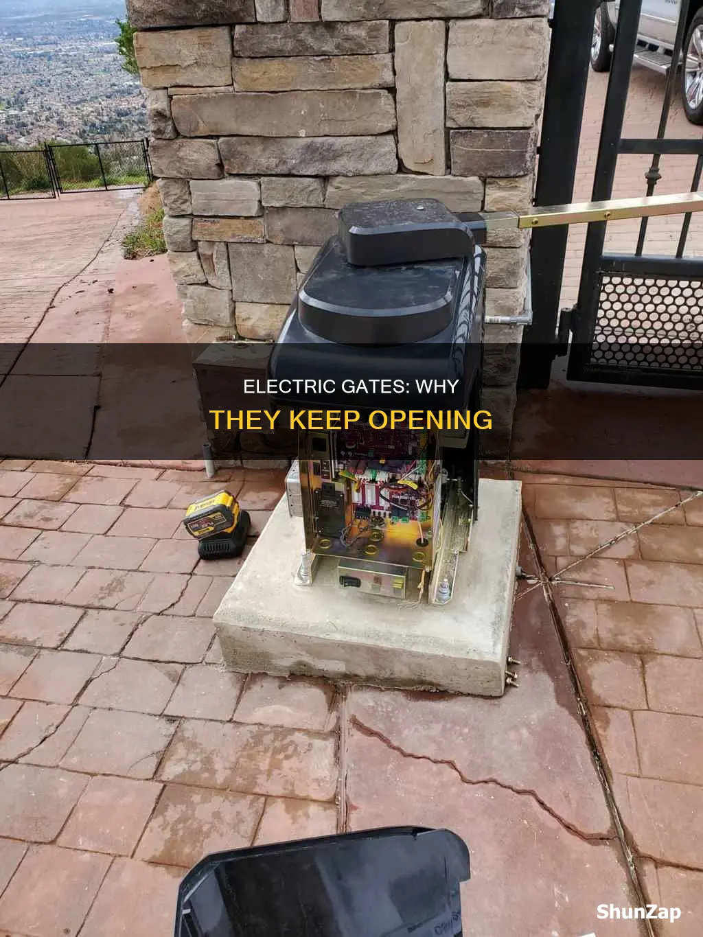 why do my electric gates keep opening