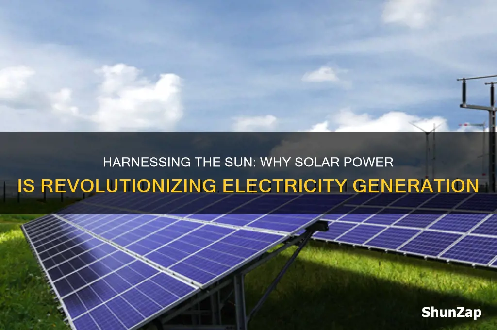 why do we use solar power to generate electricity