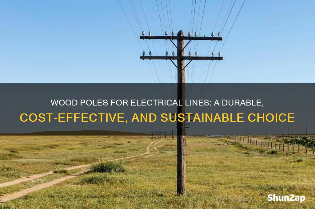 why do we use wood poles for electrical lines