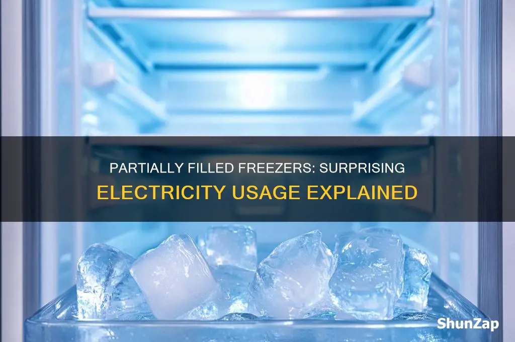 why does a partially filled freezer use for electricity