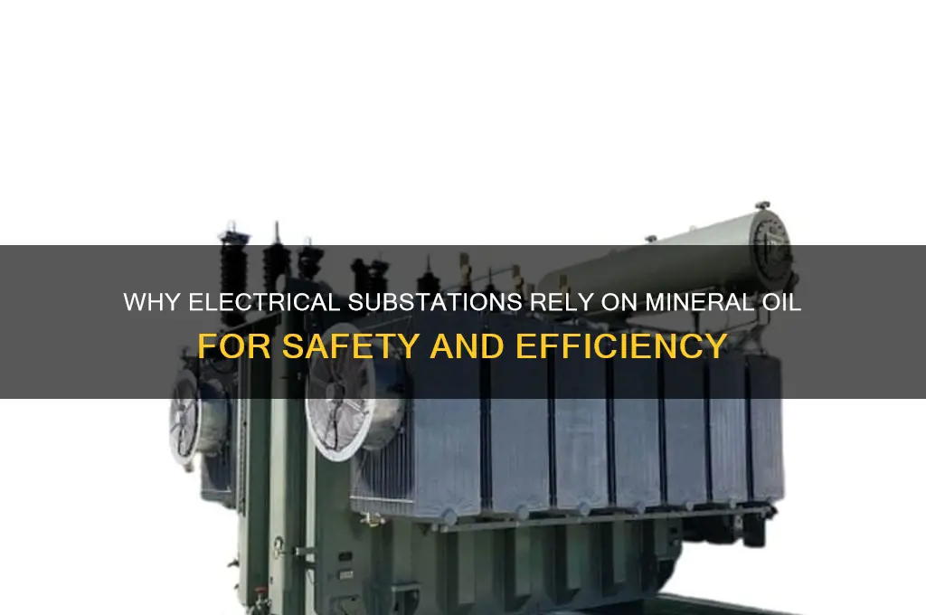 why does an electrical substation use mineral oil