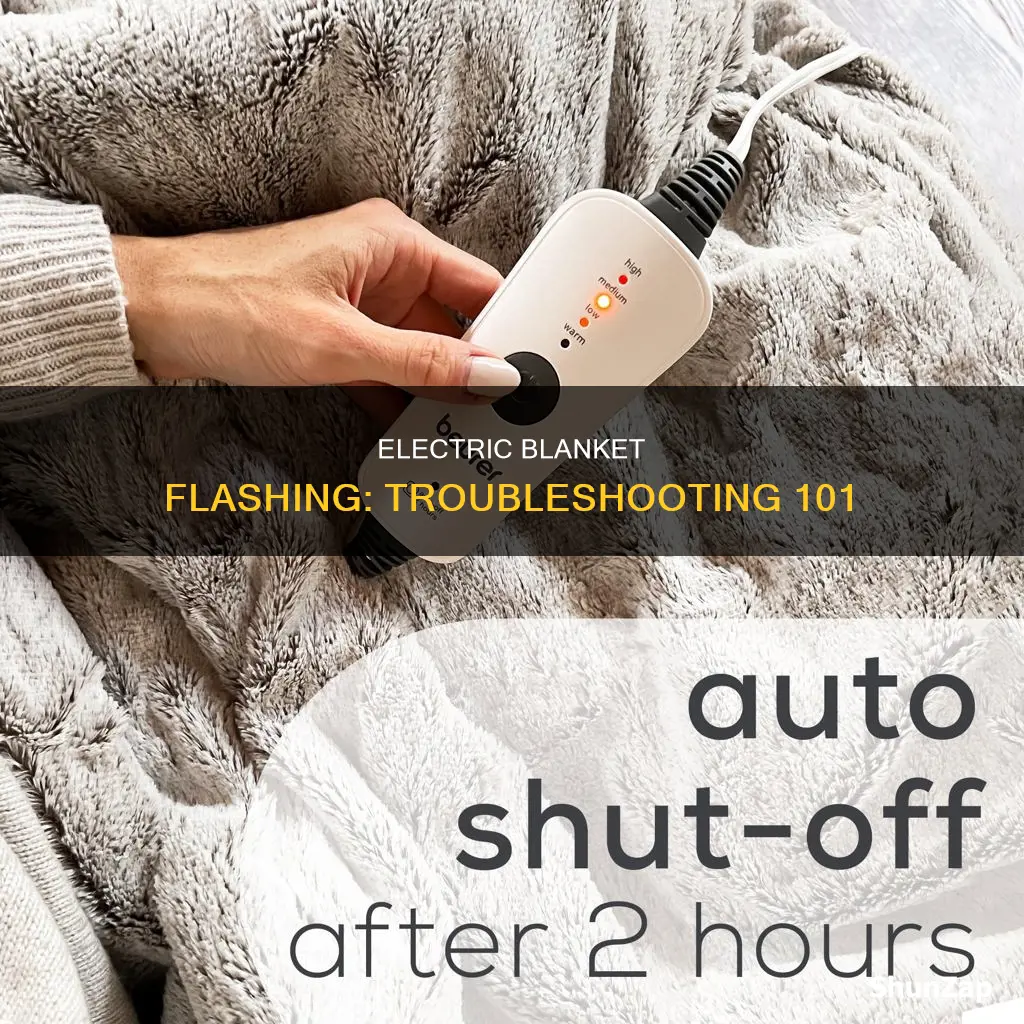 why does my electric blanket keep flashing