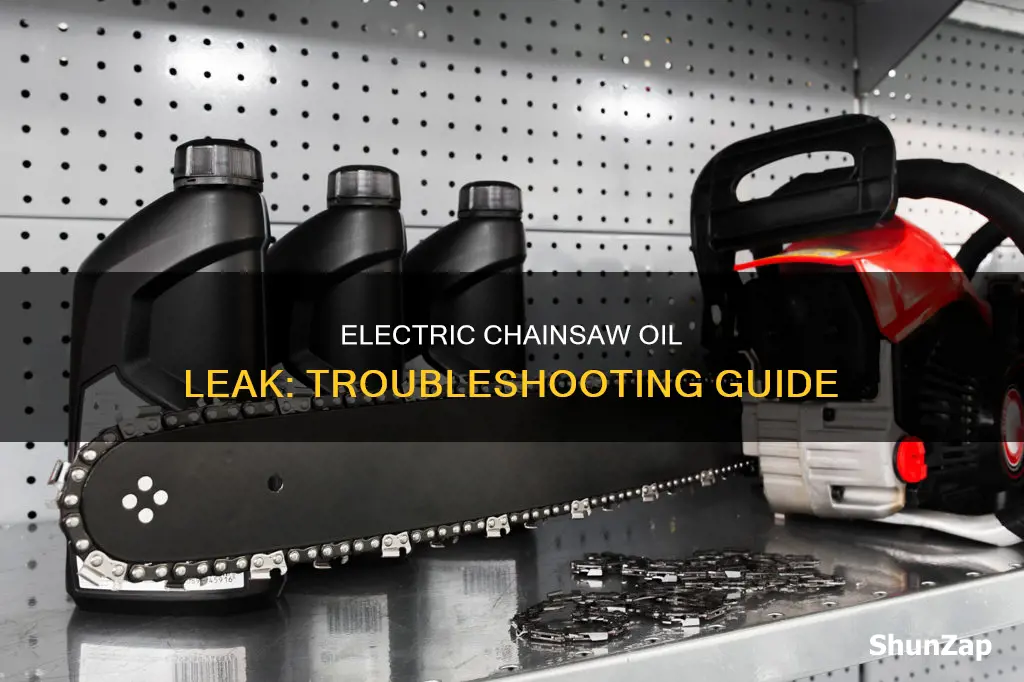 why does my electric chainsaw leak oil