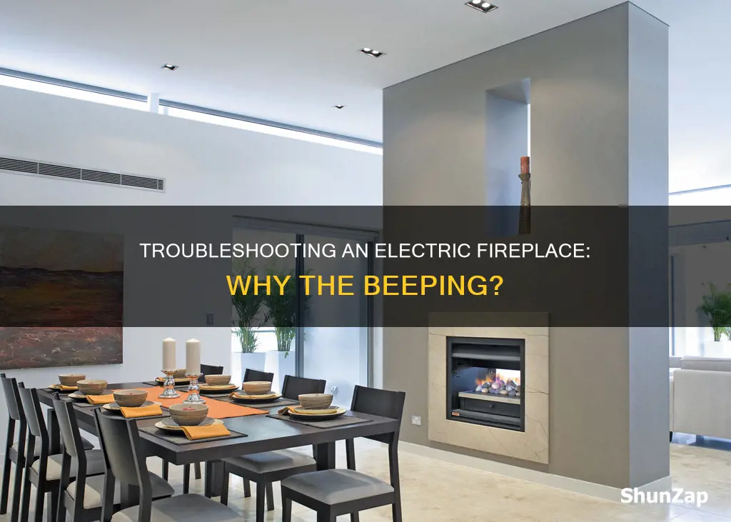why does my electric fireplace keep beeping