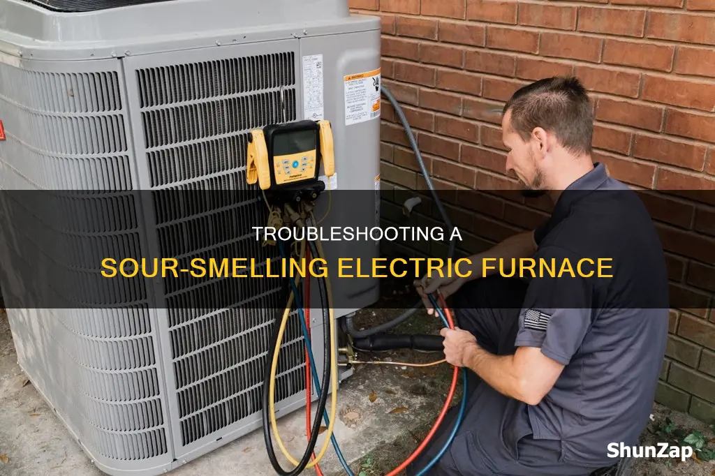why does my electric furnace smell sour