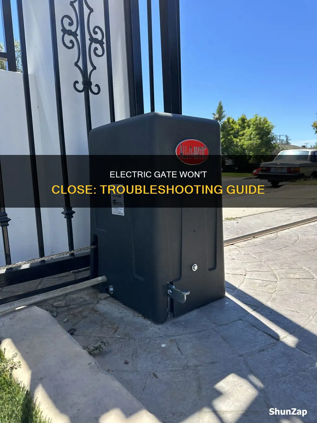 why does my electric gate not close