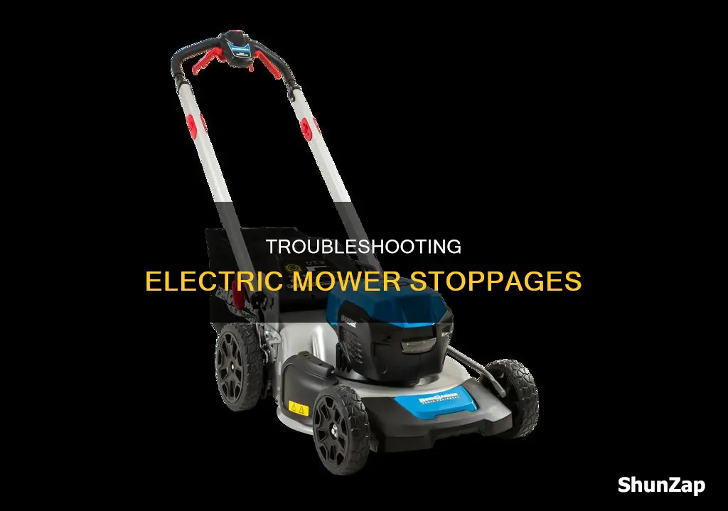 why does my electric mower keep stopping