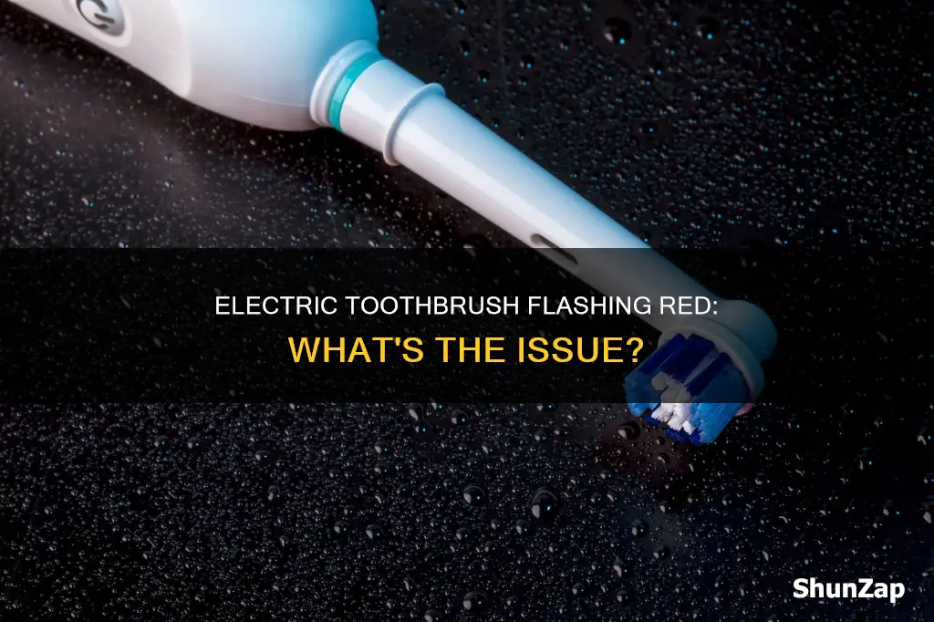 why does my electric toothbrush flash red