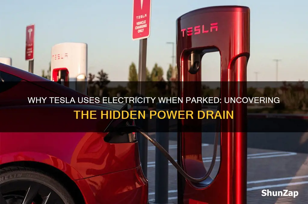 why does tesla use electricity when parked