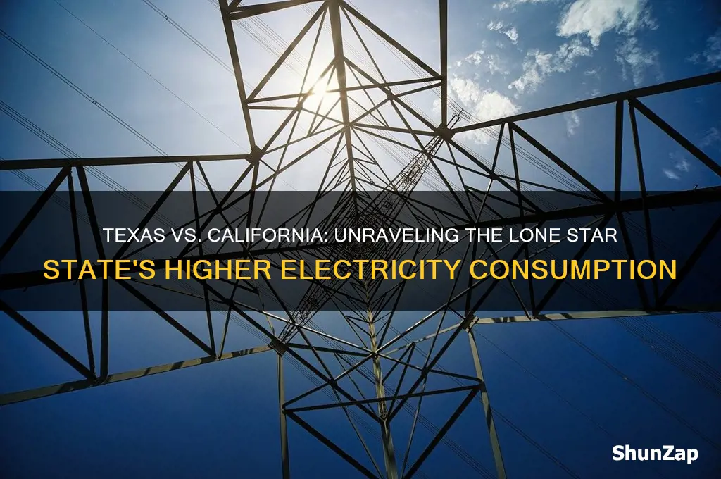 why does texas use more electricity than california