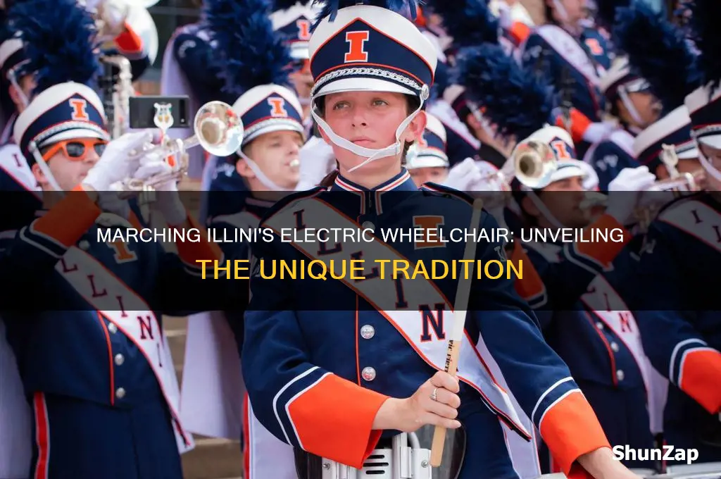 why does the marching illini use electric wheelchair
