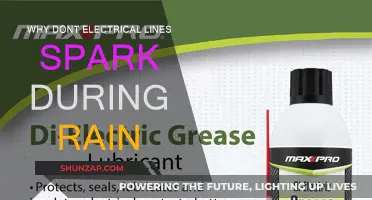 Electrical Lines and Rain: No Sparks, Why?
