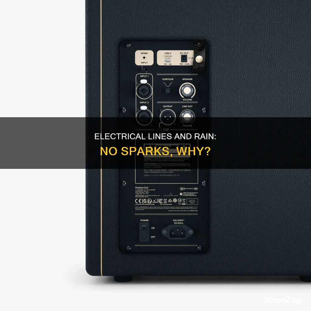 why dont electrical lines spark during rain