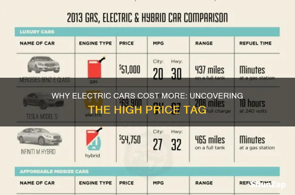 why electric car expensive