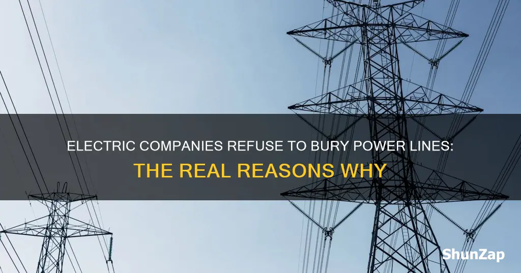 why electric companies refuse to bury their lines