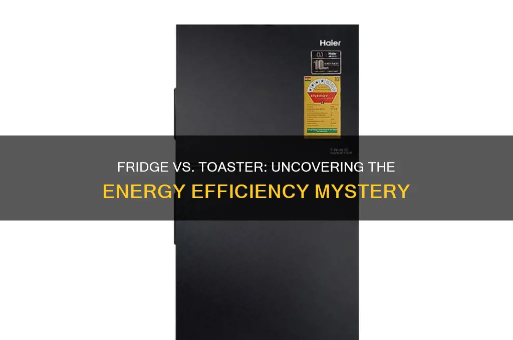 why fridge uses less electricity than a toaster