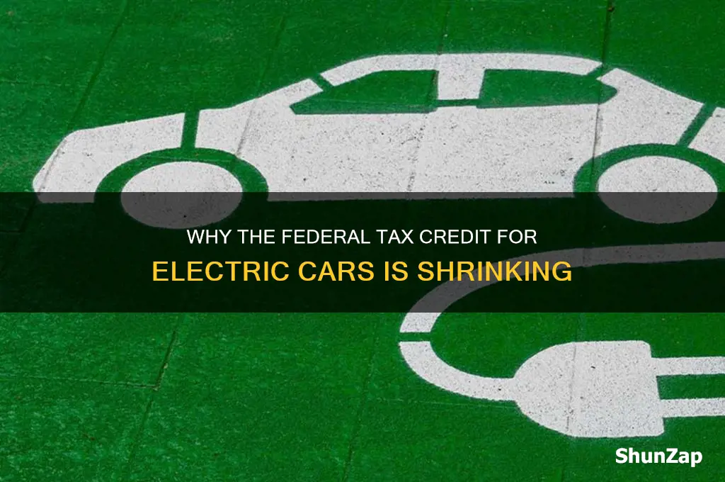 why has yhr federal tax credit for electric cars decreased