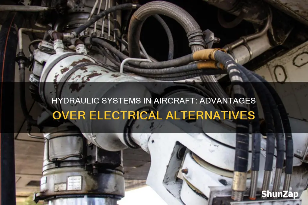 why hydraulic systems used in aircrafts instead of electrical