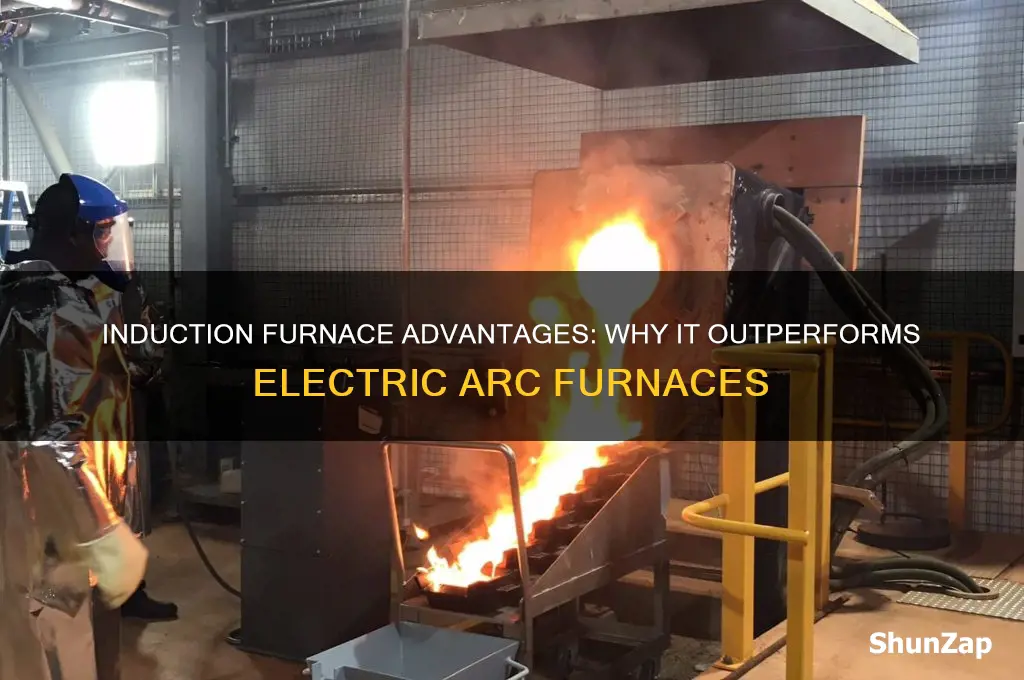 why induction furnace is used over electric arc furnac3e