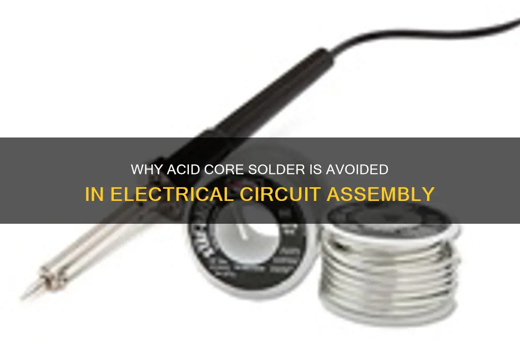 why is acid core solder not used in electrical circuits